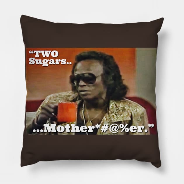 TWO sugars... Pillow by Corry Bros Mouthpieces - Jazz Stuff Shop