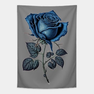 Blue Rose Drawing, Flower Drawing, Gift For Her Tapestry