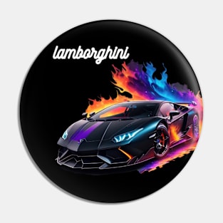 Blazing Lamborghini Aventador Pin
