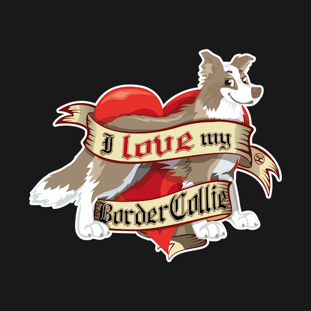 I Love My Border Collie - Lilac by DoggyGraphics