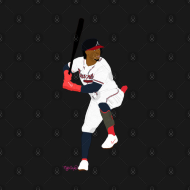 Disover Ozzie Albies Digital Drawing - Braves - T-Shirt