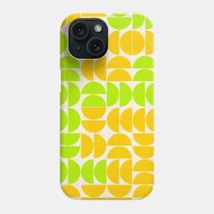 Mid Century MOD Lime Tangerine Geometry Phone Case