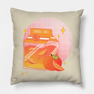 Orange Juice Box Pillow