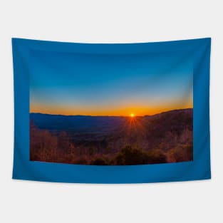 Sunset over North Georgia Mountains Tapestry