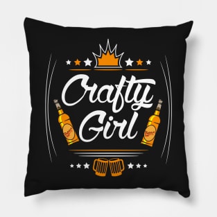 Crafty (Beer) Girl Pillow