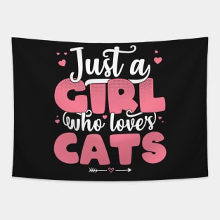 Just A Girl Who Loves Cats - Cute Cat lover gift product Tapestry