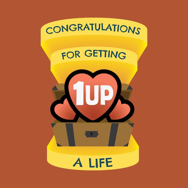 Congratulations for Getting a Life - Heart in Treasure Chest by Little Potato Prints