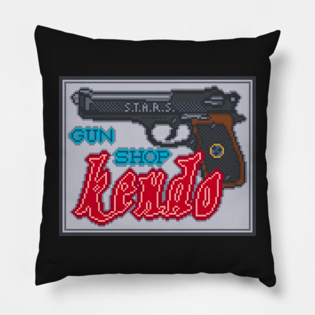 Resident Evil Kendo Pixel Art Pillow by AlleenasPixels