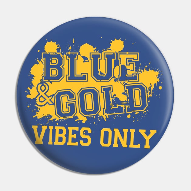 Blue and Gold Game Day Group For High School Football Fans Pin by cytoplastmaximume