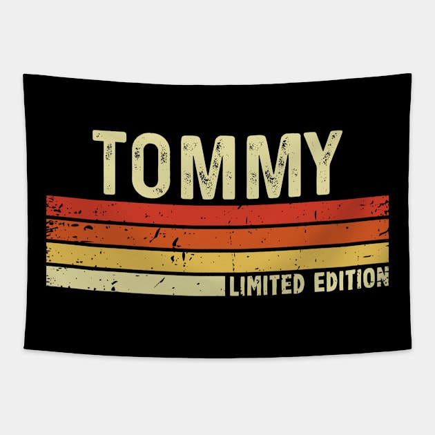 Tommy First Name Vintage Retro Gift For Tommy Tapestry by CoolDesignsDz