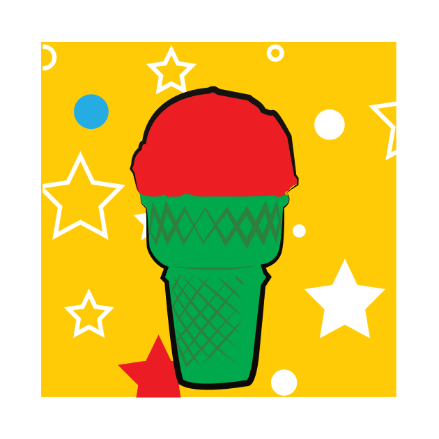 Ice cream with stars by hsf