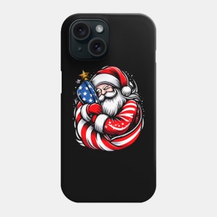 American Santa Claus For Men, Women Patriotic - USA Flag Phone Case