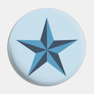 Nautical star in blue Pin