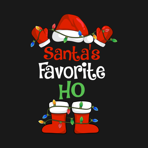 Santa's Favorite Ho Funny Christmas Pajamas by cloverbozic2259lda