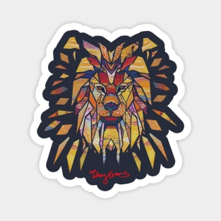 Geometric Lion Art collage Magnet