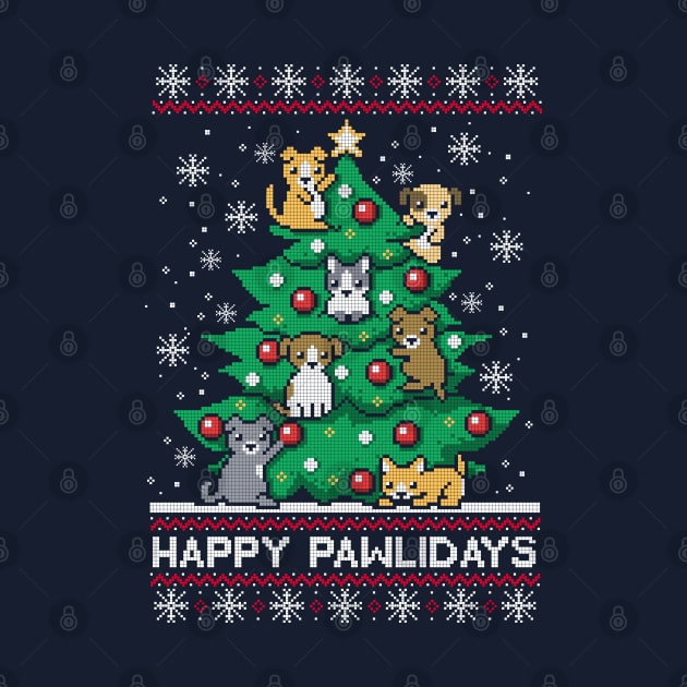 Happy pawlidays ugly christmas sweater by NemiMakeit
