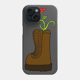 Doodle vektor boots flower Phone Case