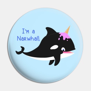 Narwhal Whale Pin