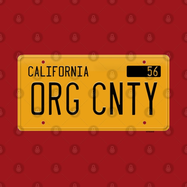 Orange County California Yellow License Plate by hotroddude