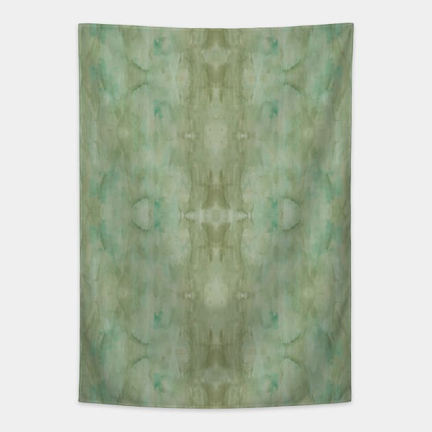 Watercolor texture green Tapestry by marufemia