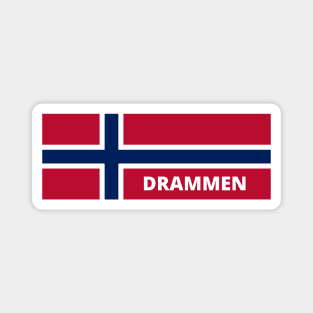 Drammen City in Norwegian Flag Magnet