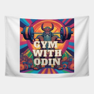 Gym with Odin Tapestry