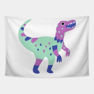 Cartoon Velociraptor Tapestry