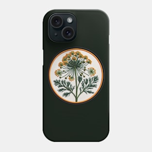 Dill Flower Embroidered Patch Phone Case