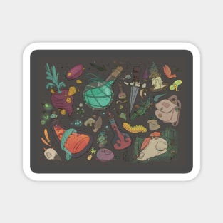 Fantasy Forest D&D Items Magnet