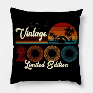 Vintage 2000 Shirt Limited Edition 20th Birthday Gift Pillow