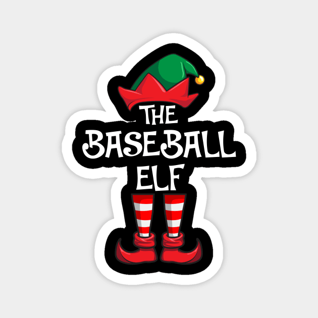 Baseball Elf Matching Family Christmas Sporty Magnet by hazlleylyavlda