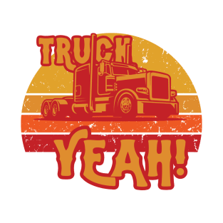 Truck Yeah! Trashy Trucker Vintage Sunset T-Shirt