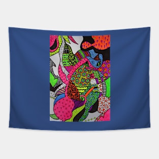 Abstract Fluoro 1 Entire Work Tapestry