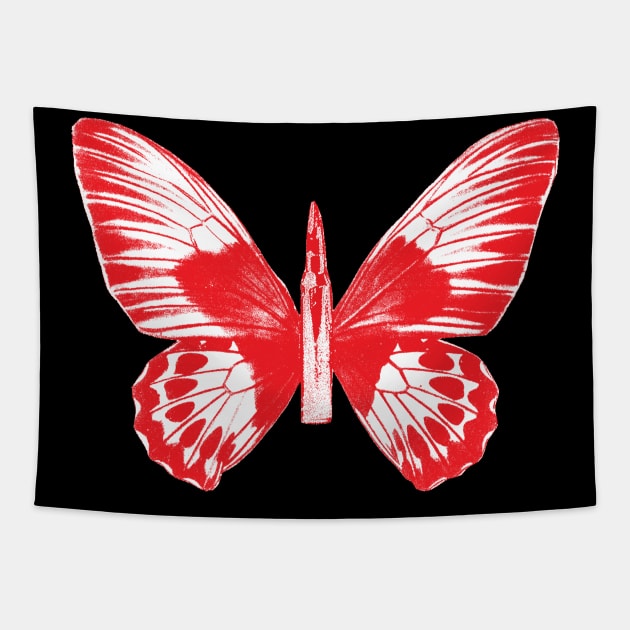 Bullet With Butterfly Wings Tapestry by artpirate