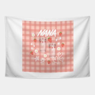 Nana anime strawberry glasses Tapestry