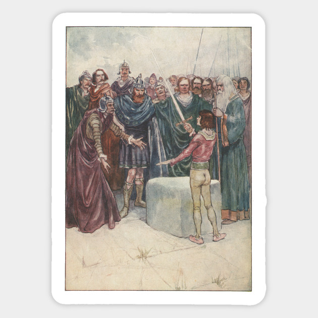 King Arthur Excalibur Painting King Arthur Excalibur Sticker