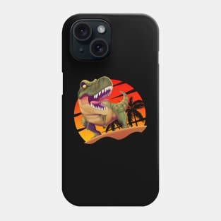 Surfing time dinosaur Phone Case