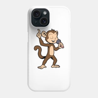 Singing ape with microphone - monkey Phone Case