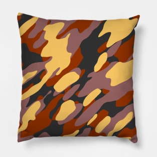 Golden Brown Camouflage Pillow