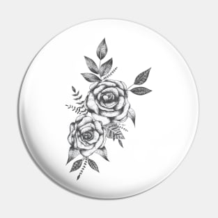 Dot work roses pink ver. Pin