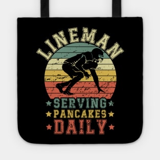 Funny Football Lineman Print  vintage Tote