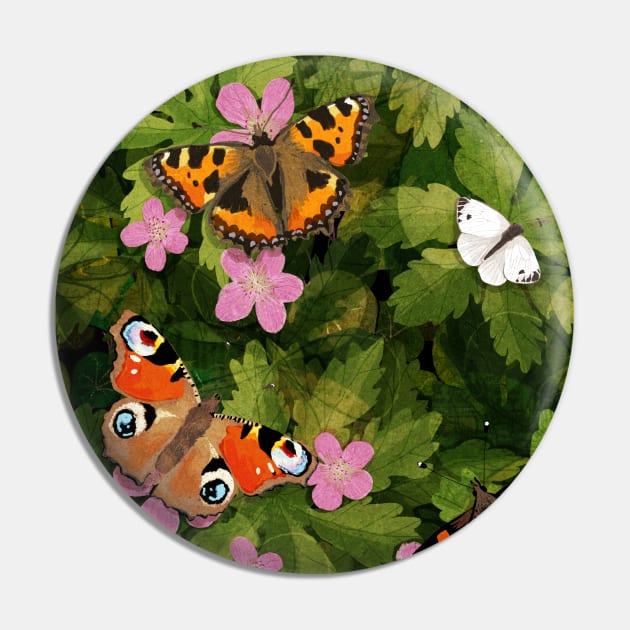 Butterflies Pin by KatherineBlowerDesigns