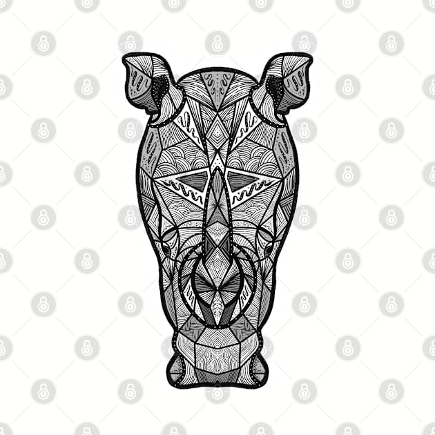 Rhino - Illustration - Wild Series by mark_karwowski