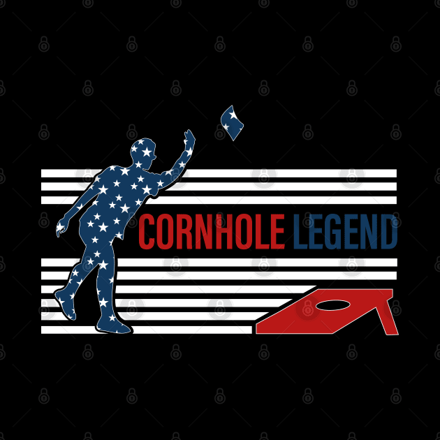 Cornhole Legend Champion Funny Cornhole Team Player Bean Bag by SIMPLYSTICKS