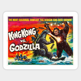 King Kong Vs Godzilla Stickers Teepublic Uk
