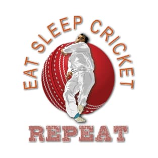 Eat sleep cricket repeat T-Shirt