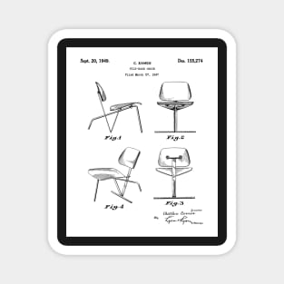 Eames Chair Patent - Designer Modern Design Art - White Magnet