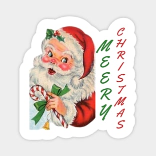 retro vintage pink santa claus Magnet