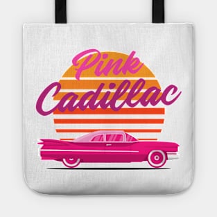 Pink Cadillac - Classic vintage caddy at sunset Tote