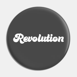Revolution, white Pin
